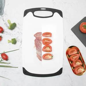 Planche à découper rectangulaire en paille de blé couleur naturelle, durable et éco-responsable, épaisseur 1,5 cm, en plastique PP, grande taille, pour ustensiles de cuisine, complète - Product Image 3