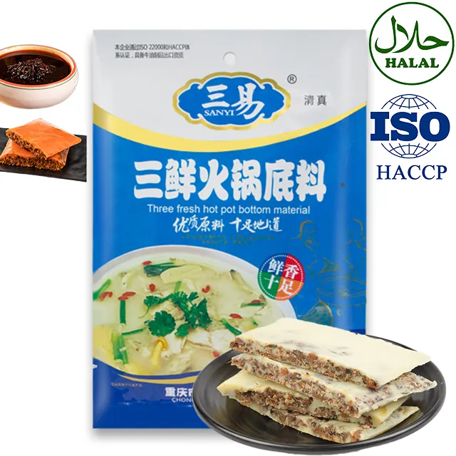 Bumbu makanan cina bumbu kesehatan Kelp Lily jamur tiga Hotpot segar sup dasar Halal bumbu makanan