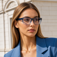 Montures optiques carrées tendance à grande monture en acétate TR90 – Vente en gros de montures optiques unisexes actuelles
