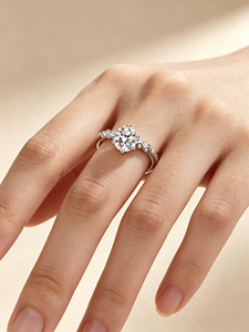 Minimalist AAA Zirconia Round Brilliant Cut Prong Setting Adjustable Engagement <b>Ring</b> for Women Classic Style Wedding Band - Product Image 3