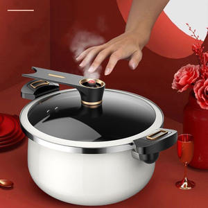 Casserole à pression <span class=keywords><strong>en</strong></span> <span class=keywords><strong>fonte</strong></span> émaillée grande capacité, antiadhésive, double poignée, pour soupe, ragoût, compatible avec les cuisinières à gaz et à <span class=keywords><strong>induction</strong></span> - Product Image 3