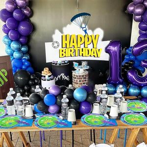 DAMAI - Juego de Vajilla Desechable para Fiestas de Videojuegos con Diseño de Llama, Incluye Platos, Tenedores y Servilletas, Decoraciones para Baby Shower y Cumpleaños - Product Image 5