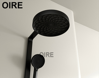 Ensemble de robinetterie de douche thermostatique en laiton massif noir mat Kaiping Oire pour salle de bain