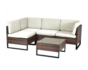 Amerikan tarzı Modern tüm hava L şekilli bahçe mobilya seti Rattan köşe koltuk takımı - Product Image 1