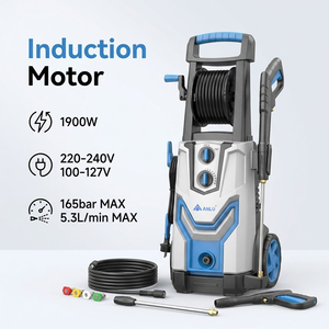 Nettoyeur haute pression commercial robuste OEM avec enrouleur de tuyau sur roues, laveuse automatique à <span class=keywords><strong>moteur</strong></span> à induction pour lavage de voitures - Product Image 2