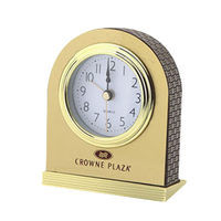Horloge de voyage en cuir Pu de table design fantaisie horloge de bureau support de bureau