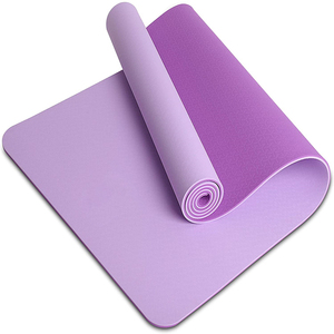 Matras <span class=keywords><strong>Yoga</strong></span> Anti Slip Ramah Lingkungan Lapis Ganda <span class=keywords><strong>TPE</strong></span> Ringan untuk Olahraga di Rumah, Tebal 6mm, dengan Logo Kustom - Product Image 3