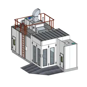 Fabricante Tamanho Profissional Personalização Pintura Do Carro Quarto CE Padrão 90 graus Front Door Design Spray Bake Paint Booth