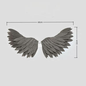 Ailes d'<span class=keywords><strong>ange</strong></span> en plumes faites à la main, accessoire pour arrangement floral, cadeau romantique 520, accessoire de décoration pour fête, vacances, photos - Product Image 2