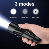 Lampe de plongée Helius New High Quality Mini P70 LED, pour extérieur, exploration sous-marine 80m, en alliage d'aluminium, lumière puissante, torche de pêche