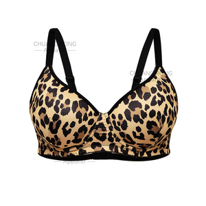 <span class=keywords><strong>Ropa</strong></span> <span class=keywords><strong>interior</strong></span> Oees de talla grande transfronteriza para mujer, sujetador Sexy con estampado de leopardo de verano, anillo de acero, Copa grande, refuerzo superior para Chubby - Product Image 1