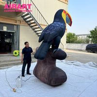 Toucan gonflable Décoration Oiseau gonflable Perroquet gonflable Affichage accrocheur pour les zoos et les spectacles d'oiseaux