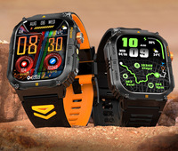 Smartwatch con Torcia, Impermeabile IP68, Batteria da 1000mAh, Ampio Schermo IPS, Monitoraggio del Sonno, Robusto Orologio Intelligente per Attività all'Aperto