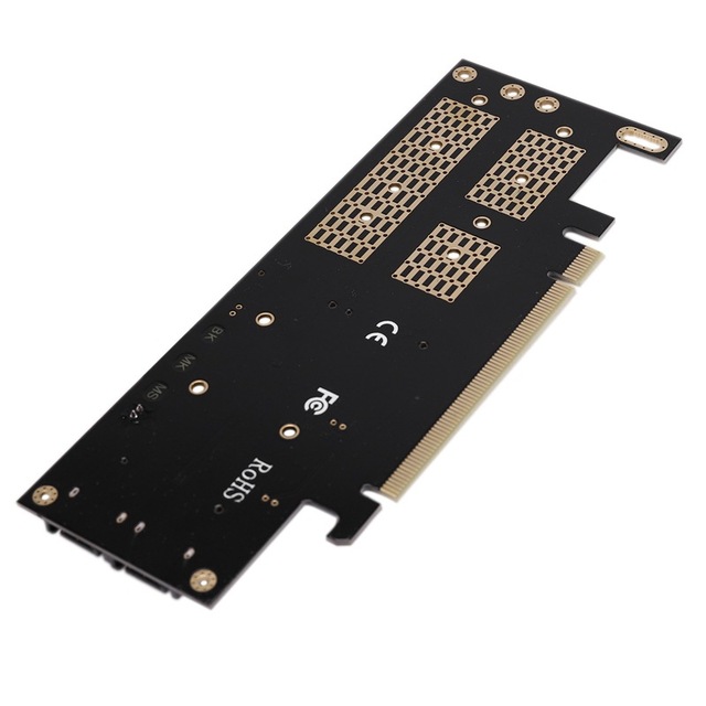 M2 NVMe NGFF to PCI-E X16 Three-in-One Expansion Card Adapter B+M Key MSATA in Stock
