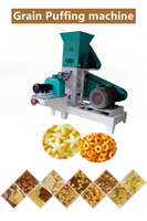 Tube creux haute performance bouffée de maïs bouffée de collation cercle de riz Laddu faire Machine bouffée de maïs Snack extrudeuse de machines alimentaires