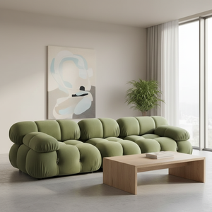 <span class=keywords><strong>Super</strong></span> September โซฟาสามที่นั่งแบบโมเดิร์น, โซฟาแบบแยกส่วนผ้ากำมะหยี่ทนทานพับเก็บได้ - Product Image 3