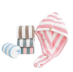 Corail japonais épaissi, mignon, absorption d'eau, séchage rapide, <span class=keywords><strong>cheveux</strong></span> rayés, bonnet de bain/douche, serviettes en <span class=keywords><strong>microfibre</strong></span>, <span class=keywords><strong>cheveux</strong></span> - Product Image 1