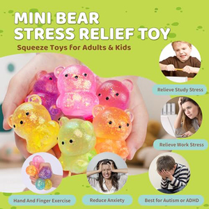 Ballons anti-stress à presser en vrac, à remontée lente, pour enfants et adultes, thérapie sensorielle des mains, balles sensorielles souples - Product Image 3