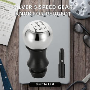 JDMotorsport88 <span class=keywords><strong>Pommeau</strong></span> de levier de vitesse universel ABS argent poli 5 vitesses manuel pliable Peugeot <span class=keywords><strong>207</strong></span> 307 406 408 308VTS JDPGK-3 - Product Image 2