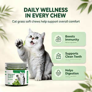 Gránulos sin cereales para gatos sensibles, gránulos <span class=keywords><strong>de</strong></span> hierba para gatos, compra al por mayor con MOQ bajo - Product Image 2