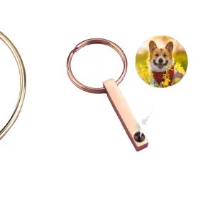 Projection Custom Photo Projection Keychain Metal Jewelry Picture Keyring With Bar Engraved For Couples Or Personal Use