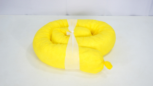 Chaussette absorbante chimique SABER haute capacité Small Boom 650 à évacuation rapide, jaune, pour les fuites de machines circulaires - Product Image 2