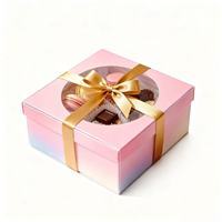 Boîtes à desserts personnalisées avec logo, boîtes à gâteaux transparentes dorées de luxe, boîtes à chocolat, bonbons, macarons, tiramisu, pâtisseries