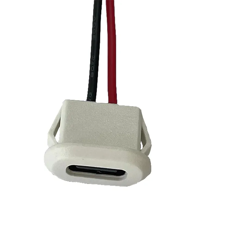 USB-20C-F-06F12L Klik In Paneel Montage Usb Type C Vrouwelijke Connector Draadverlenging