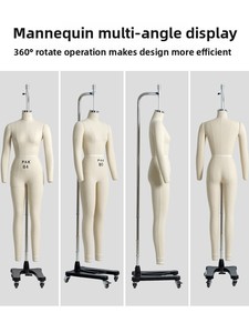 <span class=keywords><strong>Mannequin</strong></span> femme en tissu, buste de <span class=keywords><strong>couture</strong></span> avec support trépied réglable, différents motifs, mannequins de <span class=keywords><strong>couture</strong></span> ajustables - Product Image 5