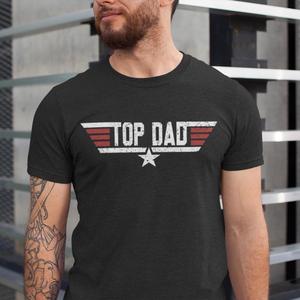 T-shirt OEM ODM Top Dad, t-shirt graphique amusant sur le thème du cinéma, cadeau de Noël de la part de sa fille, cadeau pour papa, cadeau Maverick, cadeau de la part de son fils, t-shirt d'aviation - Product Image 2