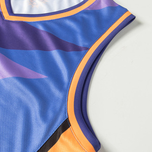 Latest sublimation reversible basketball jersey, customized design basketball jersey uniform - Product Image 4