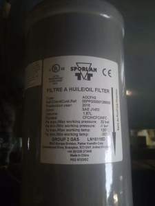 Tout nouveau filtre à huile type AOCFH2 00PPG000012800B 1.87L fluide CFC, <span class=keywords><strong>HCFC</strong></span> ou HFC SAE J1453 - Product Image 2