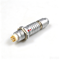 Connecteur rapide Push-Pull multi-prises droites en métal compact de série B FGG EGG pour applications médicales, modèles 0B 1B 2B 3B 2-32