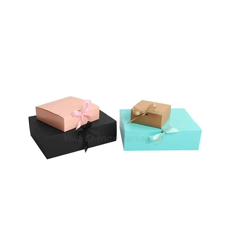 Пользовательский логотип печатная бумажная детская Коробка Подарочный набор нижнее белье одежда упаковочные коробки с лентой