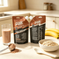 Pochettes souples personnalisées 50ml 100ml 250ml 500ml en papier kraft écologique de qualité alimentaire avec impression héliogravure pour boissons et liquides, avec bec verseur