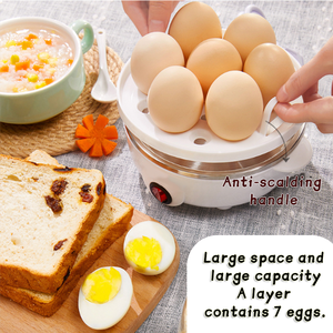 Cuiseur à œufs électrique, mini machine à pocher les œufs, appareil à œufs à la coque, capacité de préparation de 3 œufs, en plastique - Product Image 2