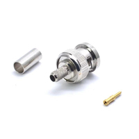 RG59 Câble BNC Connecteur Mâle Adaptateur Standard Durable en Laiton avec Impédance 75 Ohm pour Soudage Électron DC Monophasé