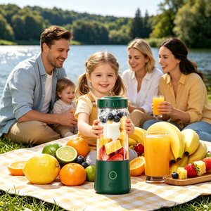 Mini Portable Juicer Blender 400ml <b>Wireless</b> Rechargeable Ice Shaker for Smoothies Home & Camping Use Compact Leakproof Juicer - Product Image 1