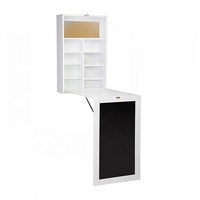 Table d'ordinateur pliante et flottante murale multifonction Convertible, Table pliante murale en bois pour les espaces restreints