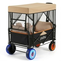 Chariot Pliant PAOBA pour Enfants, Grande Capacité, Portable, pour Pique-nique et Courses, Idéal pour Tout-petits