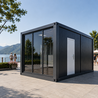 Maison conteneur de luxe 20ft 40ft en kit avec verre trempé pour complexe touristique, avec chambre, salle de bain et cuisine