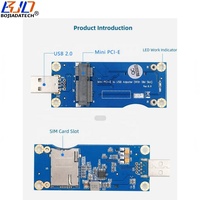 Adaptador de Módulo Inalámbrico USB 2.0 Tipo-A a Mini PCI-E PCIe MPCIe con Ranura para Tarjeta SIM VER 5.0 para Módem GSM WWAN 3G 4G LTE