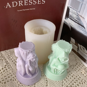 Moule à bougie en silicone pour portrait de déesse, portrait de corps entier, design à trois côtés, fille <span class=keywords><strong>enceinte</strong></span>, femme <span class=keywords><strong>enceinte</strong></span>, moule cylindrique - Product Image 2