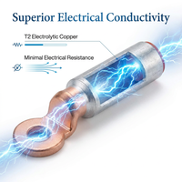 Terminal Bimetálico de Cobre y Aluminio, Conector de Soldadura por Fricción T2 500mm2, Métrico AWG Kcmil MCM, Certificado IEC, Alta Conductividad, 35kV