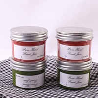 Botol Kaca Mason Mulut Lebar dengan Tutup Logam Timah Perak Emas 4oz 6oz 8oz 12oz 16oz untuk Penyimpanan Makanan dan Pengalengan