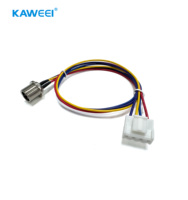 Câble d'extension personnalisé pour connecteur aéronautique M12 à 4 broches, avec terminaux JST PH/XH, indice de protection IP67/IP68, 300V AC/60V DC pour appareils électroniques