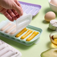 Moule en silicone antiadhésif à 6 cavités pour saucisses, hot-dogs, aliments pour bébés, glaçons et gâteaux - Vente en gros