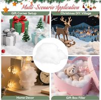 7 onces (200g) de rembourrage artificiel de Noël en polyester blanc, ignifuge, pour artisanat |   Sapin de Noël d'intérieur