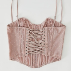 คอร์เซ็ตรัดทรงสตรีชุดชั้นในลูกไม้ตาข่ายลายจุดหรูหรา - Product Image 5