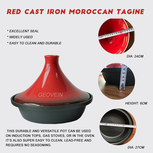 <span class=keywords><strong>Tajine</strong></span> marocaine en fonte d'émail, <span class=keywords><strong>pour</strong></span> de délicieux recettes marocaines, 8 pièces - Product Image 6